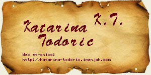 Katarina Todorić vizit kartica